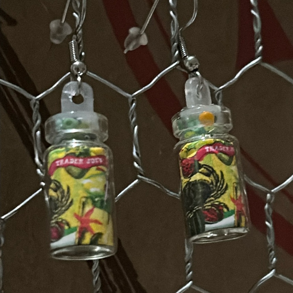 Glass jar Trader Joe’s earrings